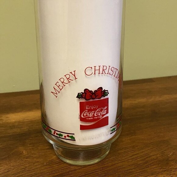 Vintage Holly Hobbie Coke Christmas Glass Cat Christmas - Picture 4 of 9